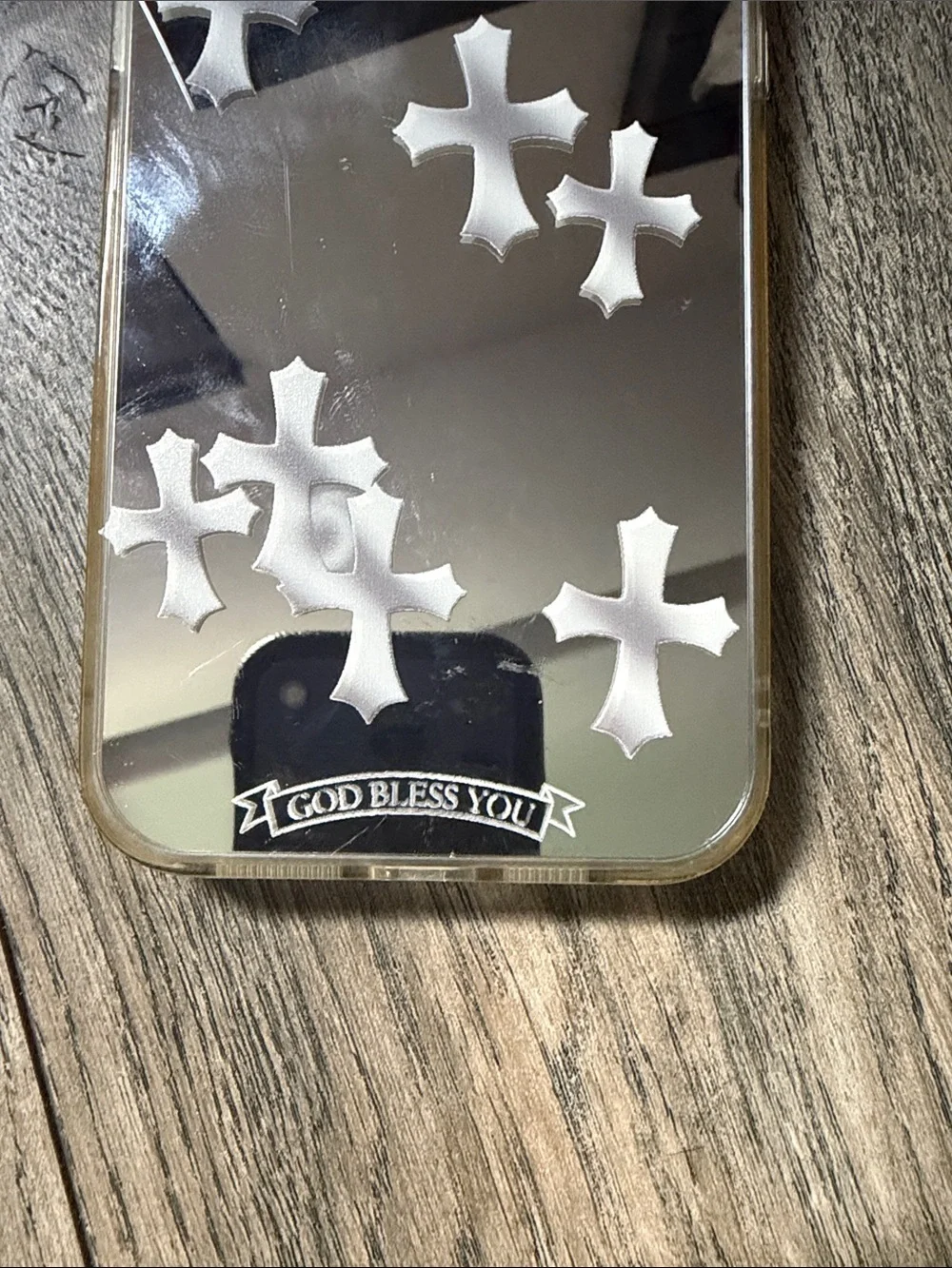 Reflective Silver Cross Design Phone Case - Pro Max